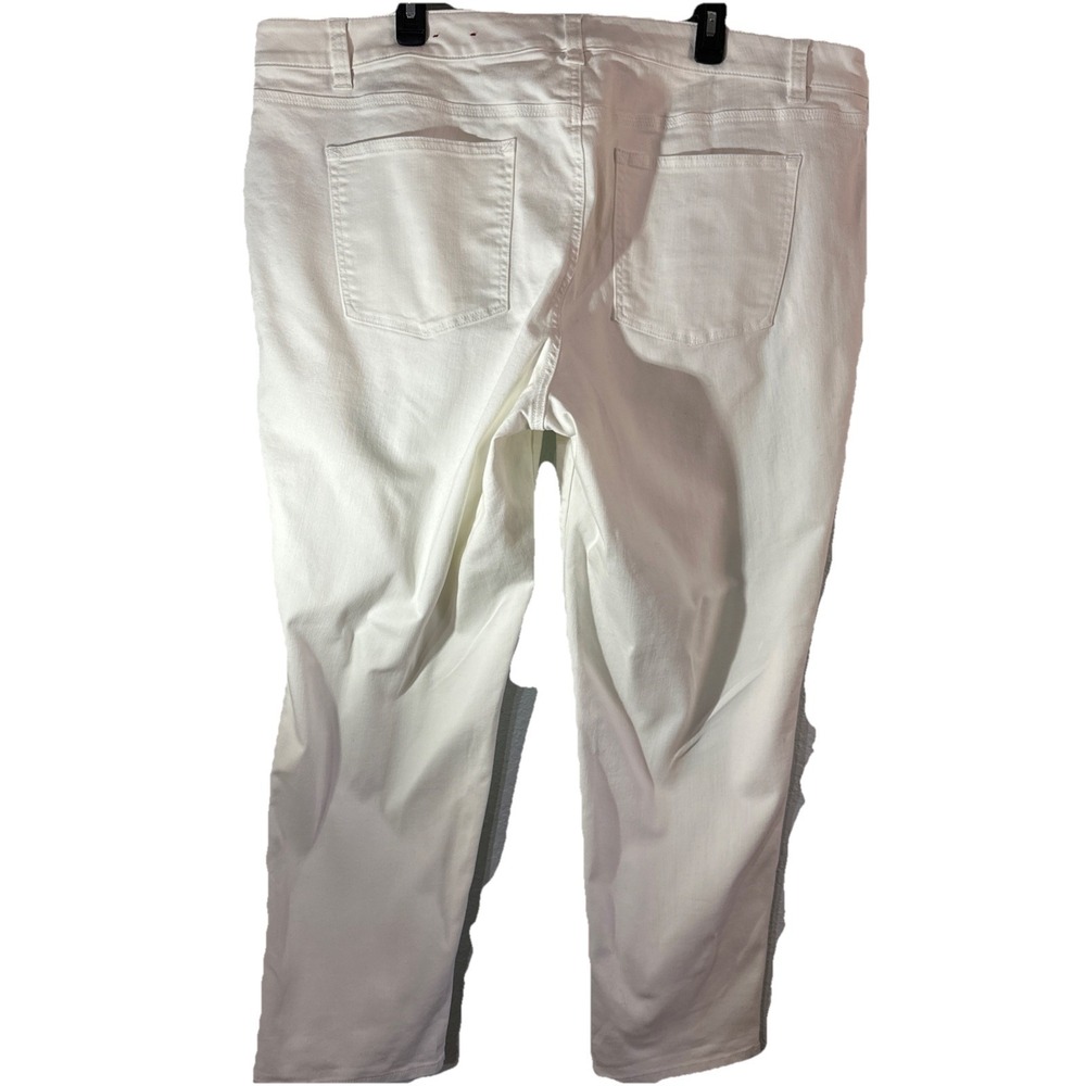 TALBOTS Flawless Five Pocket Woman Jeans Stretch Cotton Blend Denim White S22w - Picture 2 of 7